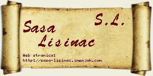 Saša Lisinac vizit kartica